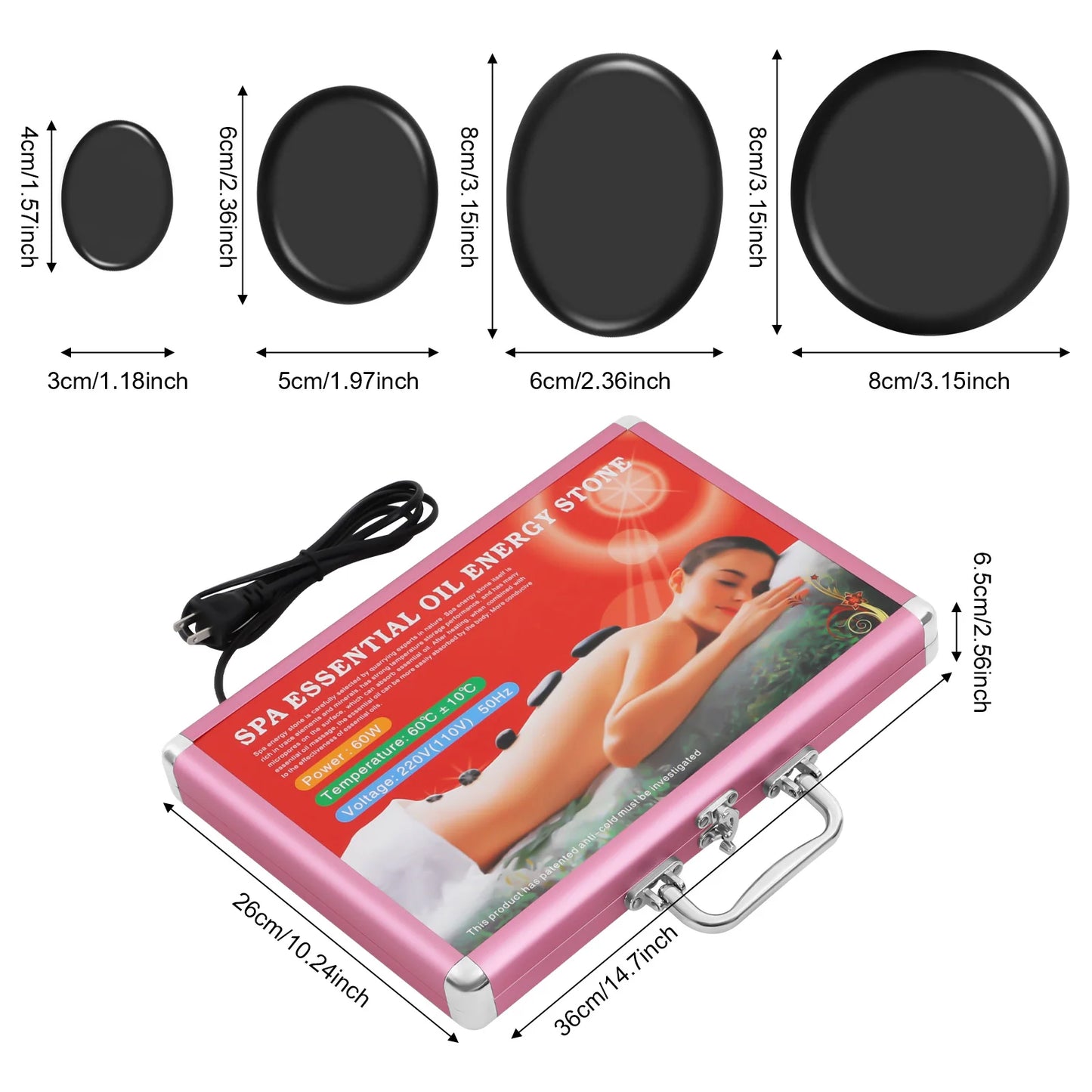 Massage Stone Heater Box Set