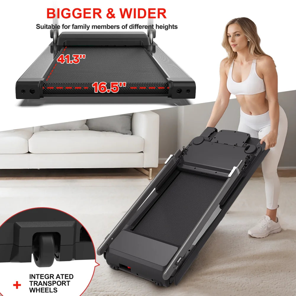 Adjustable Height Folding Treadmill