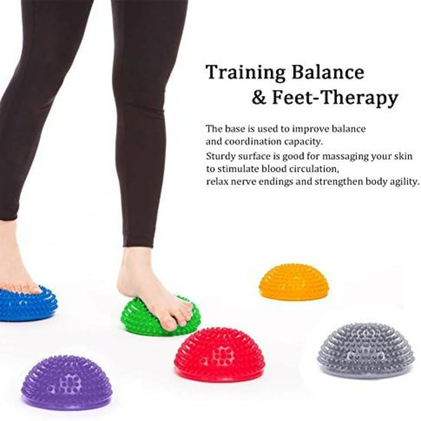 Massage Points Inflatable Half Yoga Ball