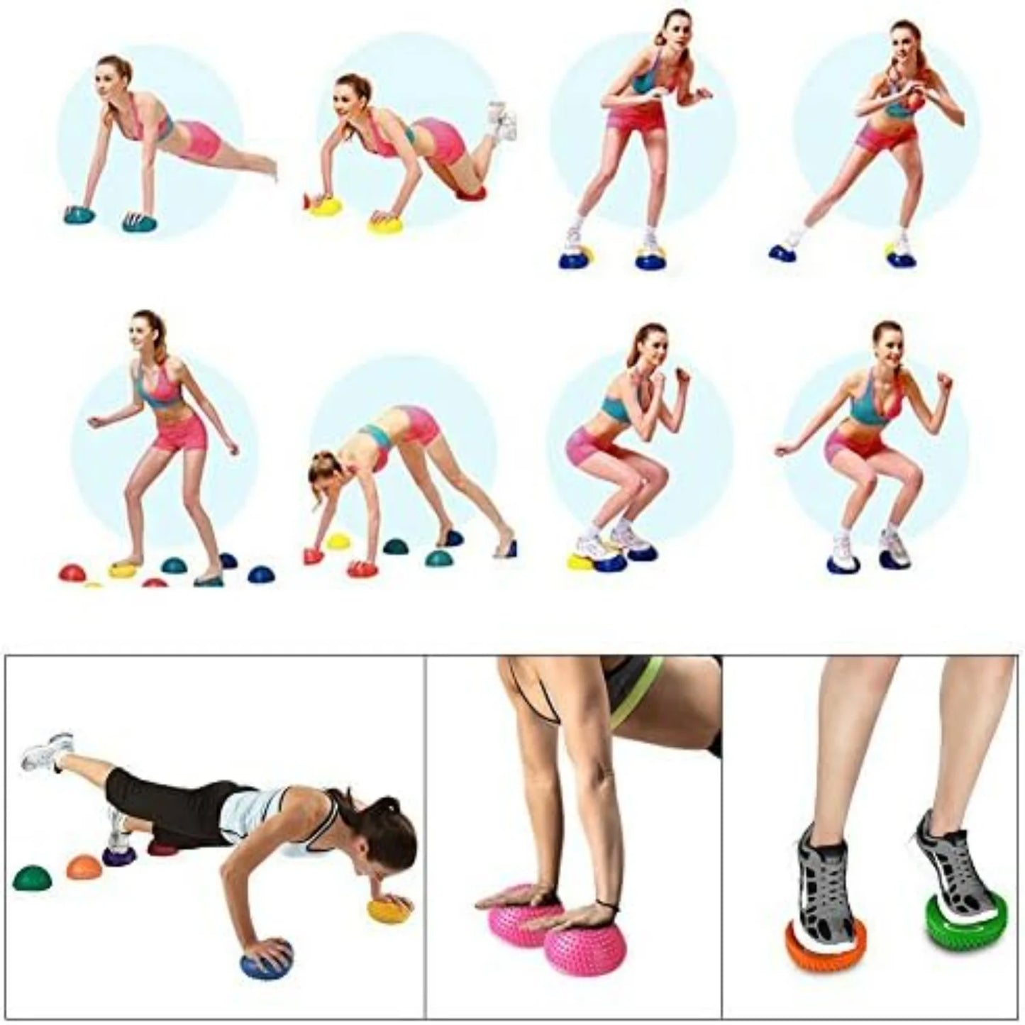 Massage Points Inflatable Half Yoga Ball