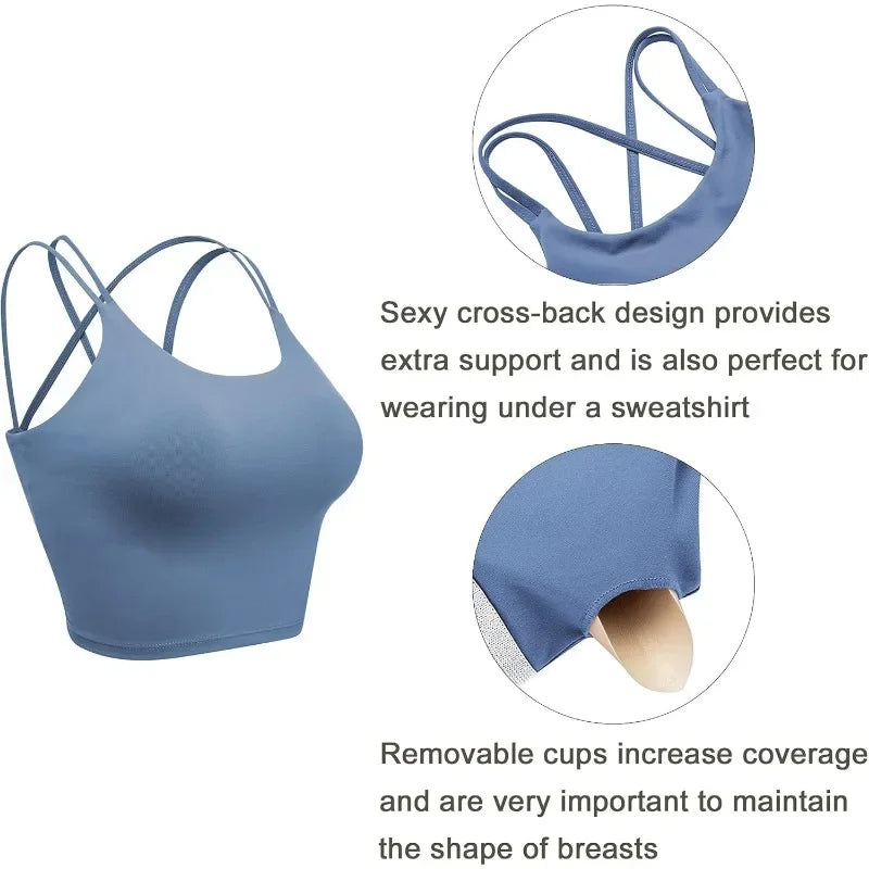 Sports Bra Top with Built in Bra