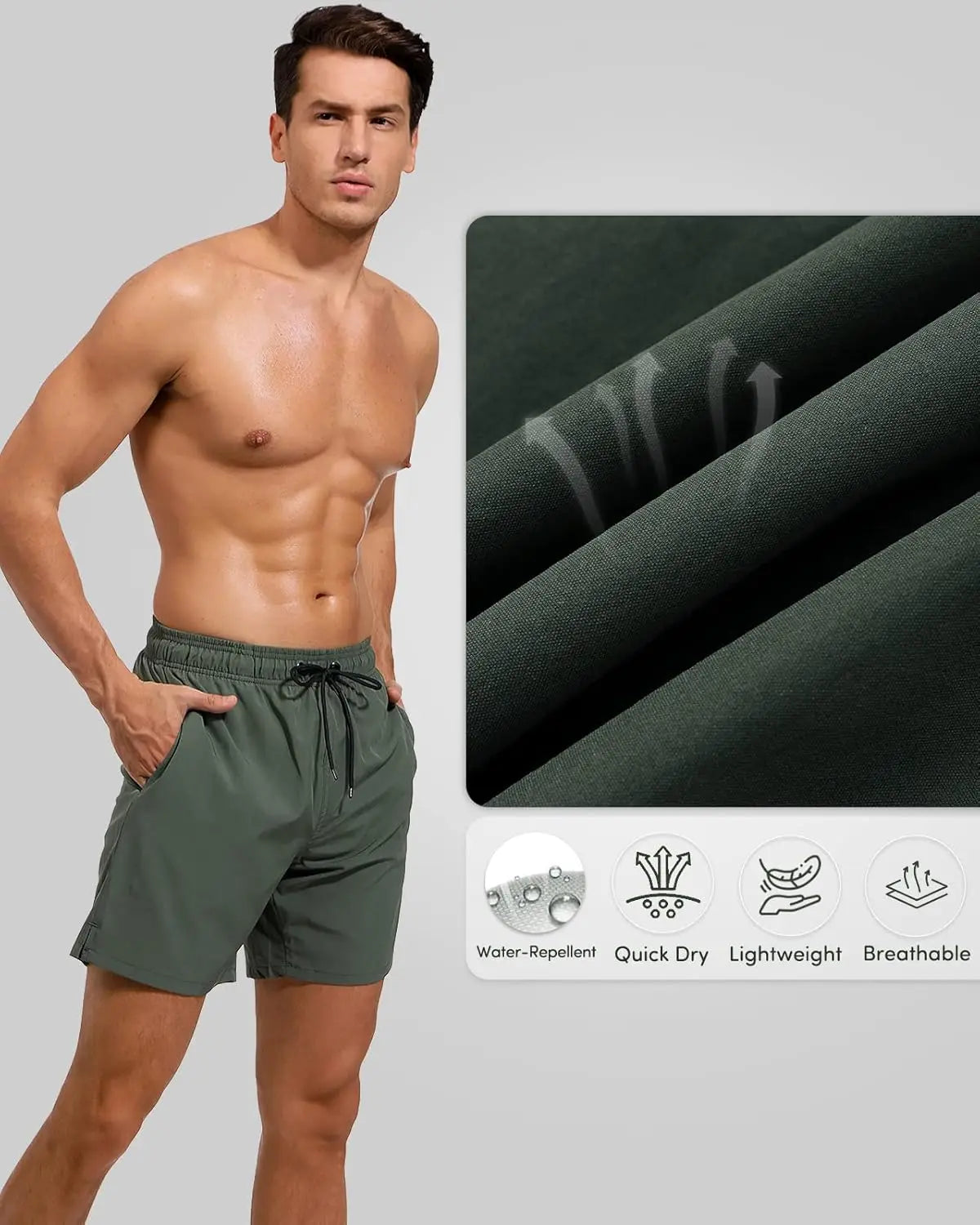 Mens Running Shorts 2 in 1 with Compression