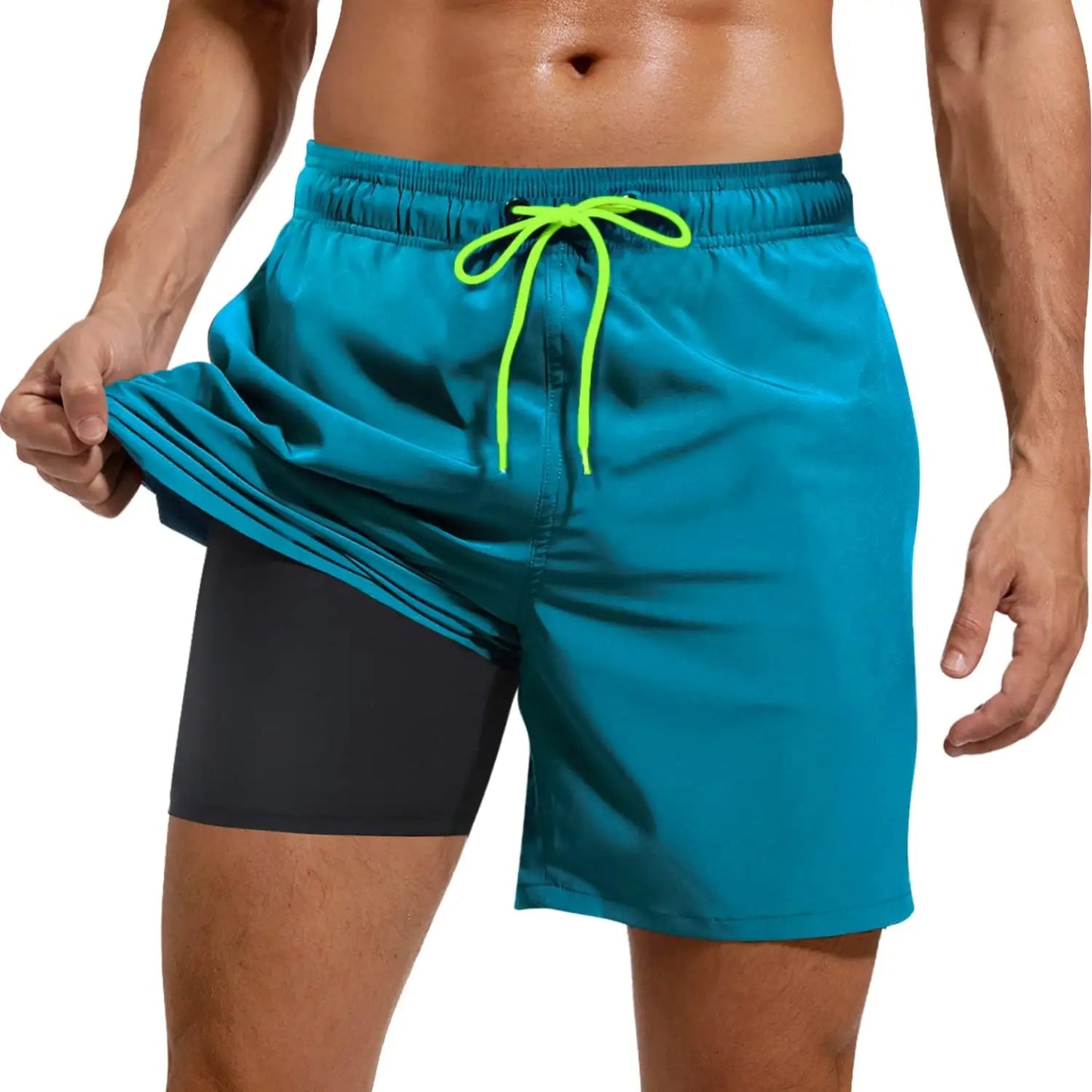 Mens Running Shorts 2 in 1 with Compression
